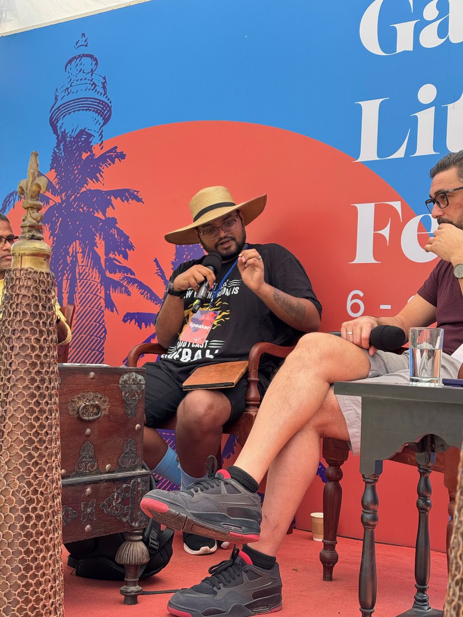 Had fun moderating a panel in AI and writing <a href="/gallelitfest/">The Galle Lit. Fest</a> with <a href="/yudhanjaya/">Yudhanjaya Wijeratne</a> and <a href="/AdamRutherford/">Dr Adam Rutherford</a> participating. AGI may or may not come, but whatever makes humans human, will still set us all apart!