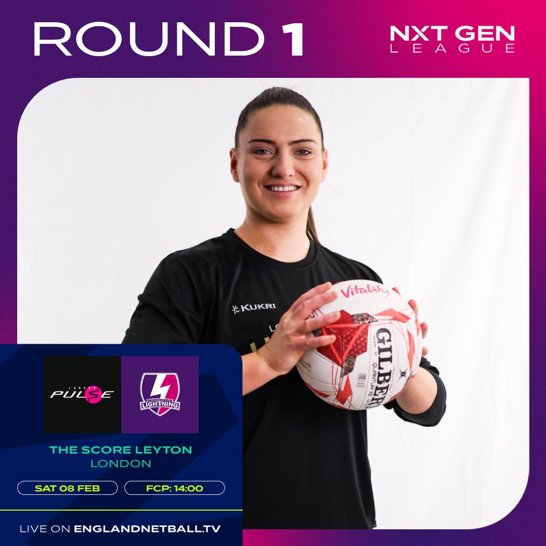LboroLightning's tweet image. Today’s the day! 🤩⚡️

Catch NXTGen take on @Pulse_Netball at 14:00 on EnglandNetball.Tv

#NXTGen #LoughboroughLightning