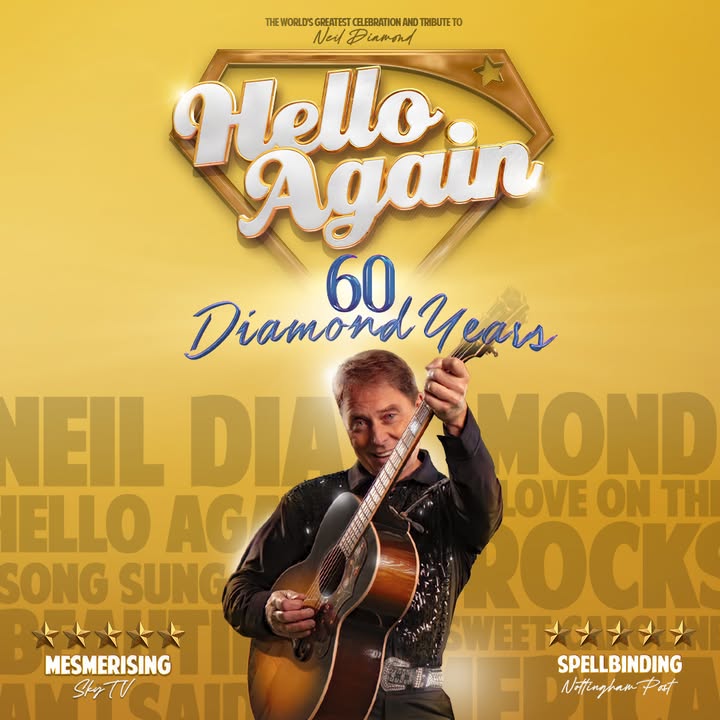 🎶 Hello Again.. Neil Diamond ‘Songbook’
📅 Saturday 5 April

Celebrating 60 Diamond Years, the smash hit show HELLO AGAIN is a mind-blowing production of the World’s Greatest celebration and tribute to the life and work of NEIL DIAMOND.

Book tickets 🎟 - ipswichtheatres.co.uk/whats-on/hello…