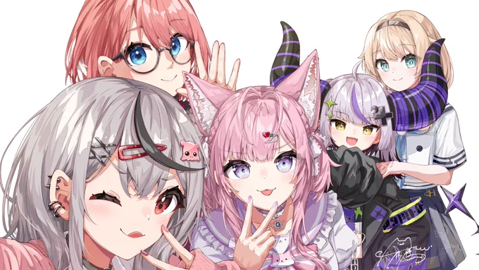 カメラ目線ver.#こよりすけっち  #さかまた飼育日記  #Luillust #laplus_artdesu #いろはにも絵を 