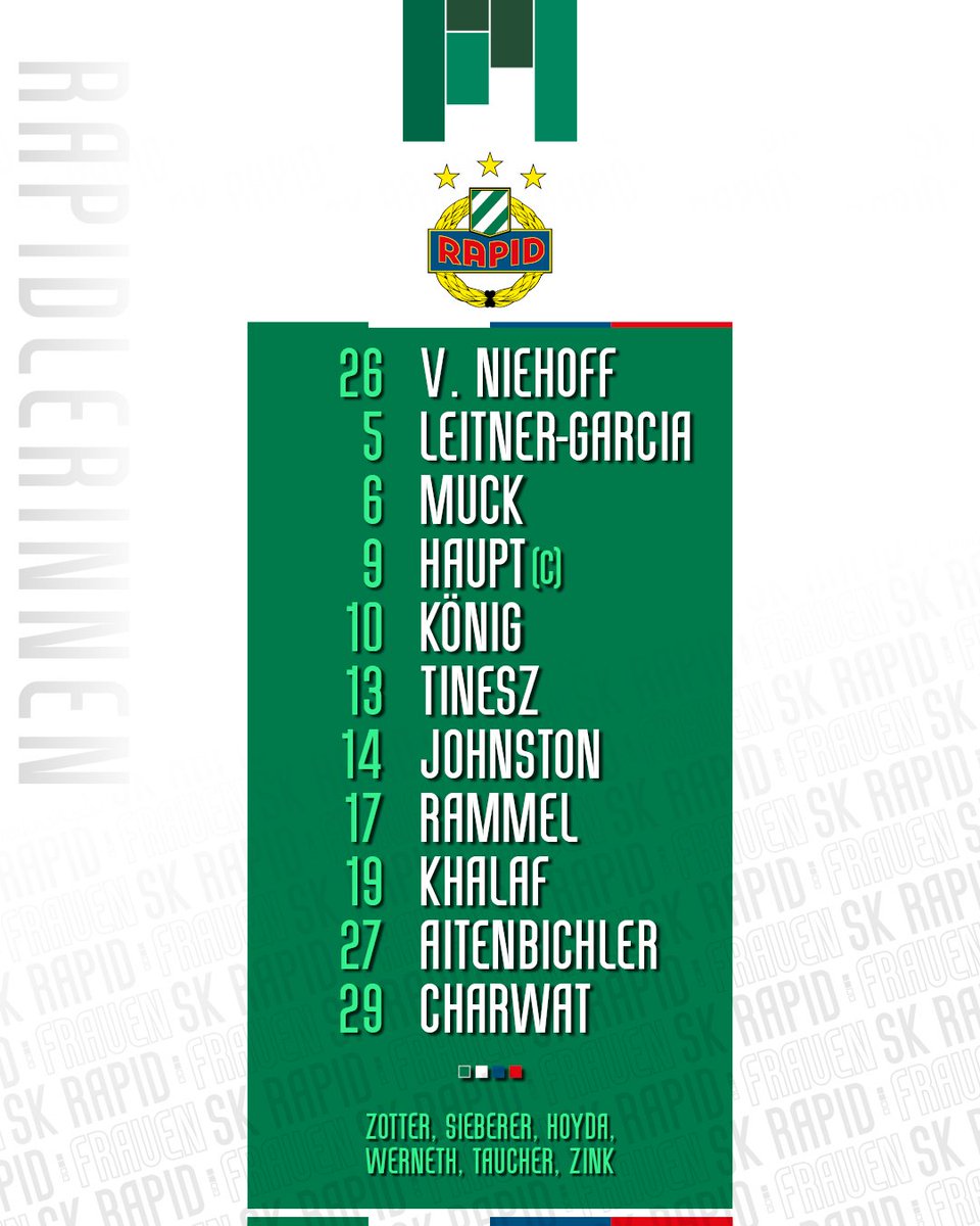 skrapid's tweet photo. Diese 11 startet heute gegen die U20 des 1. FC Nürnberg!
🔜 Anpfiff im dritten Test am Körner Trainingszentrum powered by VARTA!
#DieRapid #scr2025 #scrfcn https://t.co/4kmXALV4DS