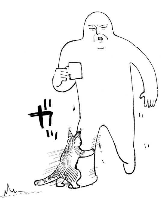 最近ねこの足へのアタックが相撲じみてきた 