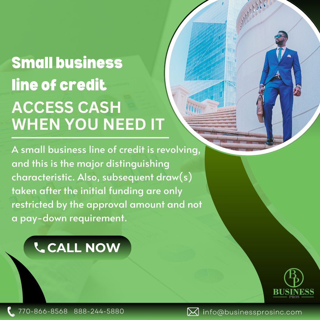 yourbusprosinc's tweet image. Line of Credit or Revolving Line of Credit for your business call for details 770-866-8568

#businessprosinc
#lineofcredit
#revolvinglineofcredit
#BusinessSuccess
#shorttermloans