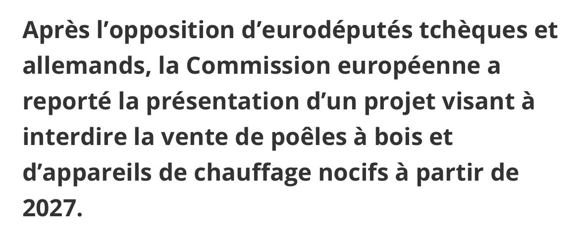 Poulin2012's tweet image. ❌ La Commission Européenne travaille sur un projet pour interdire les poêles à bois (appareils de chauffage nocif) ! 

Tant qu’on ne débranchera cette machine folle qu’est la Commission Européenne , ils essayeront de tout nous interdire. 

C’est urgent de réveiller les peuples.…