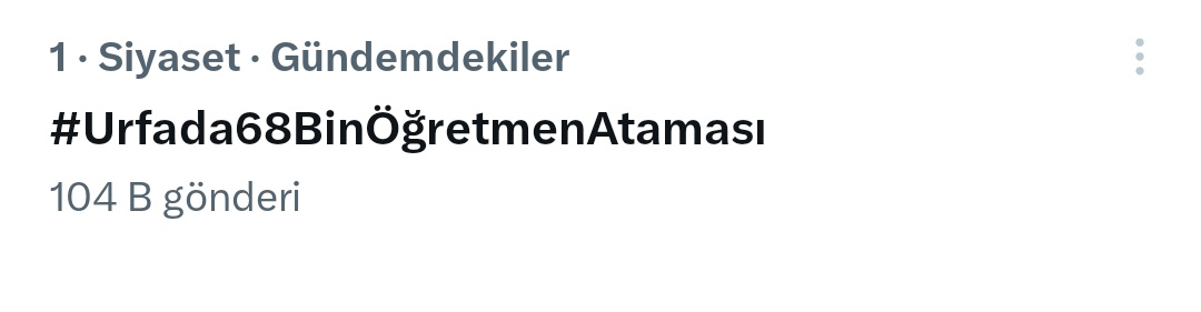 100.000 ✅
200.000⏳

#Urfada68BinÖğretmenAtaması