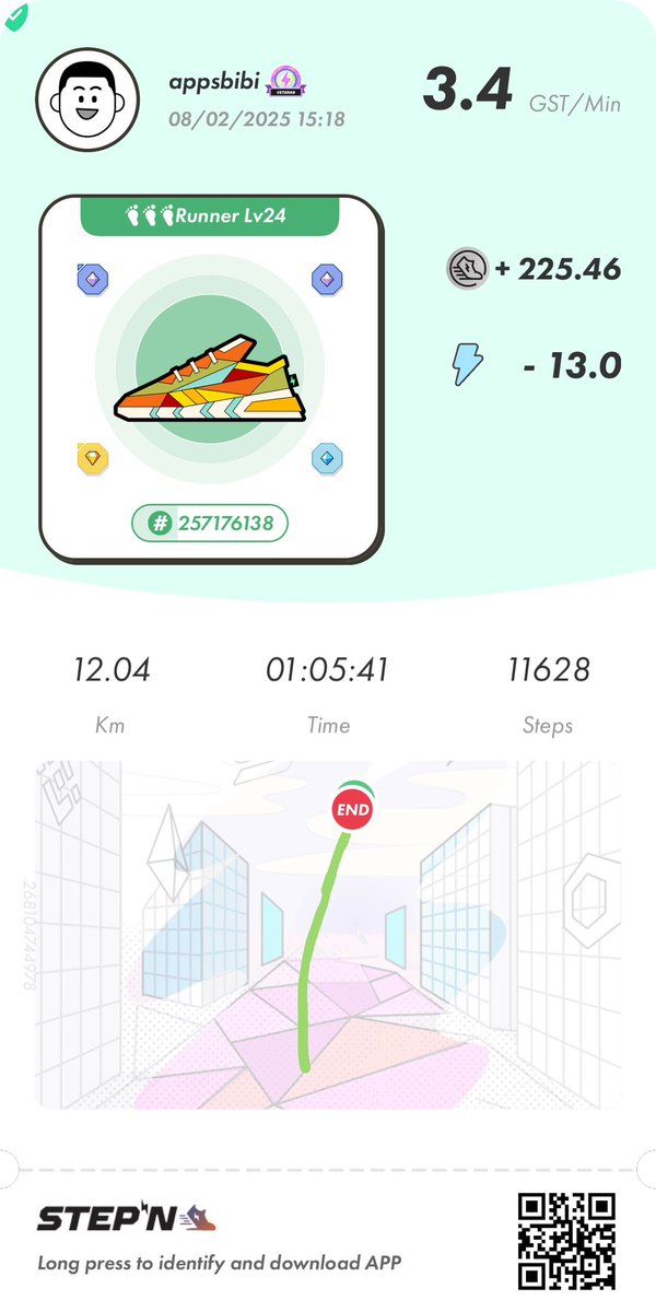 ndinhduy's tweet photo. #everydayrunning 
#stepn 
#stepngo https://t.co/4HCPvGjupE