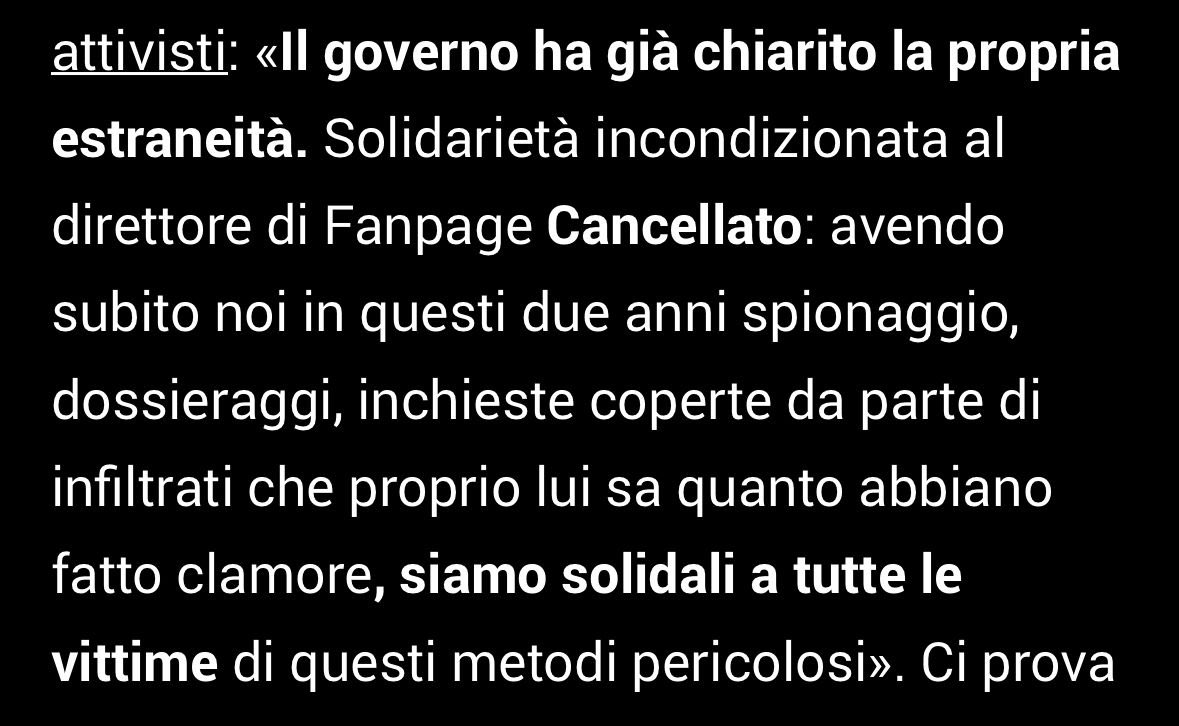 Mettere sullo stesso piano giornalismo e spionaggio è grave quasi quanto spiare i giornalisti.

Per la cronaca, questo è Donzelli, responsabile organizzativo di fratelli d’Italia, primo partito italiano. 

#paragon