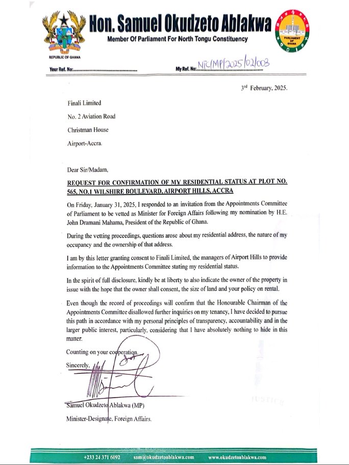 gyaigyimii's tweet photo. Airport Hills Management Clears the Air: Releases Proof of Ablakwa’s Rental Agreement Amid Property Ownership Claims. https://t.co/qT5l1RhVw2