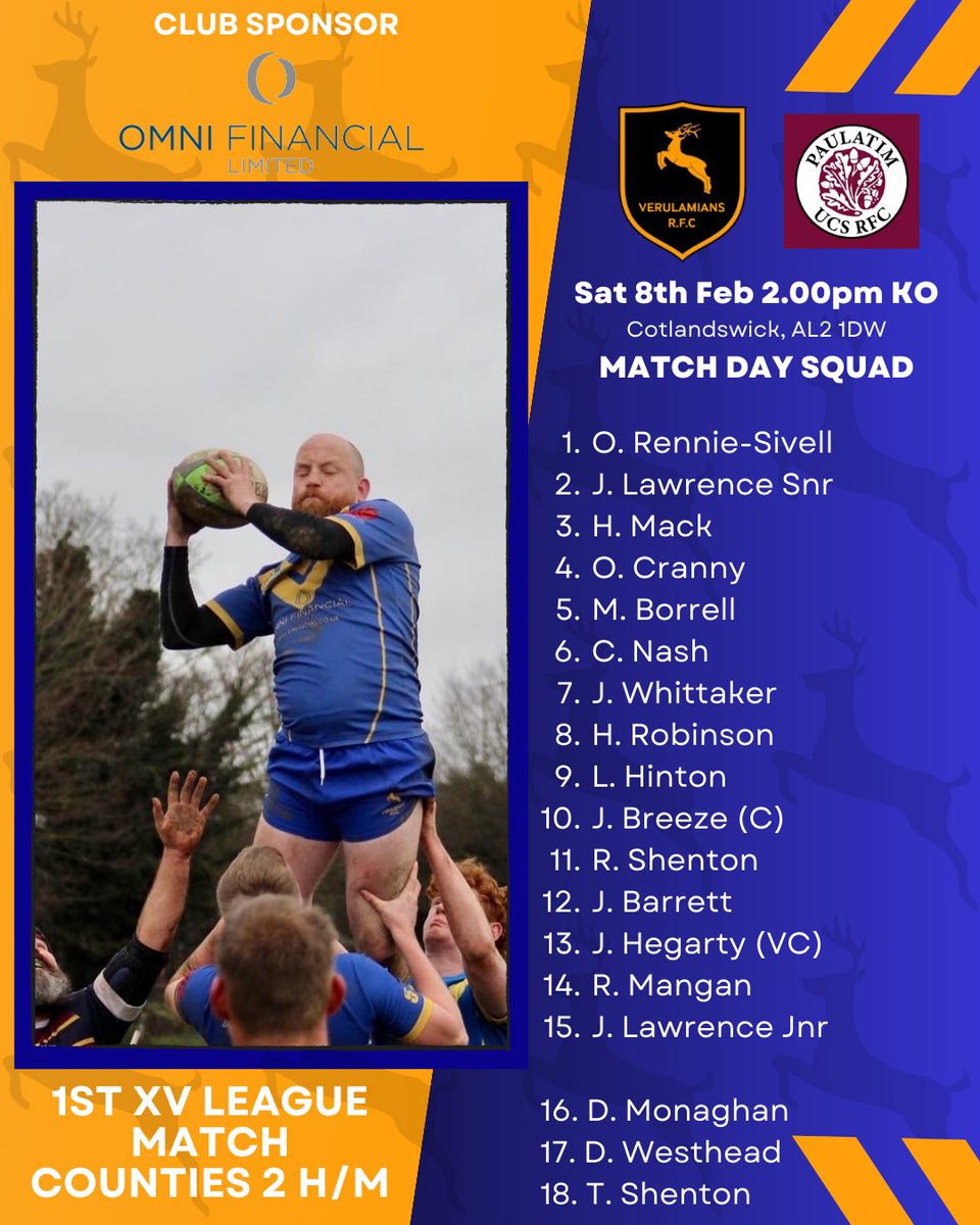 🚨 𝐒𝐐𝐔𝐀𝐃 𝐀𝐍𝐍𝐎𝐔𝐍𝐂𝐄𝐌𝐄𝐍𝐓🚨 

The seniors welcome <a href="/UCSOBRFC/">UCS RFC</a> to the mighty Cotlandswick!

A big crowd will be needed for this one!

2pm kick off!

#UpTheVees 🔵🟡
#Oneclub
#playtogetherstaytogether
#rugby