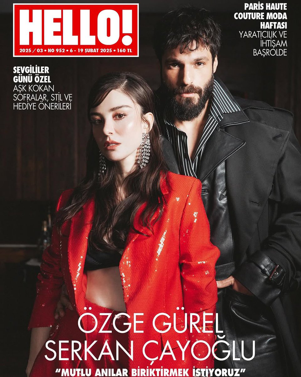 Serkan Çayoğlu eşi Özge Gürel ile HELLO dergisinin “14 Şubat Sevgililer Günü özel” sayısının kapağında yer aldı! #ÖzSer 💫

#SerkanÇayoğlu || <a href="/SerkanCayoglu/">Serkan Çayoğlu</a>