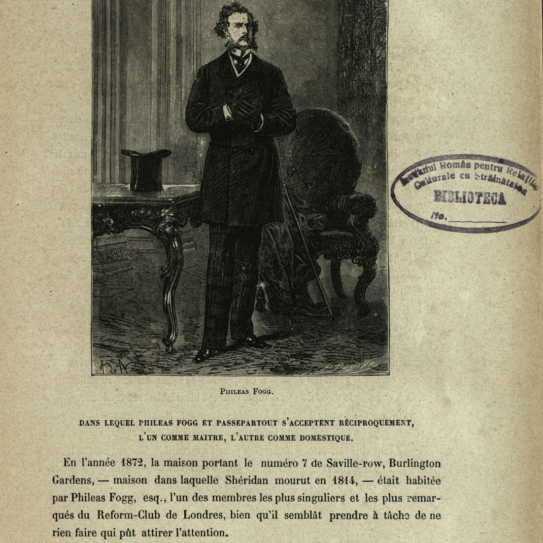 În data de 8 februarie 1828, în Nantes (Franța), se naște scriitorul Jules Gabriel #Verne, un vizionar al literaturii, unul dintre părinții genului S.F.

„Le tour du monde en quatre-vingts jours” [bibliofilie străină]
Cota: CS-XIX-III-154
Data: [1883]

#literatura #cultura
