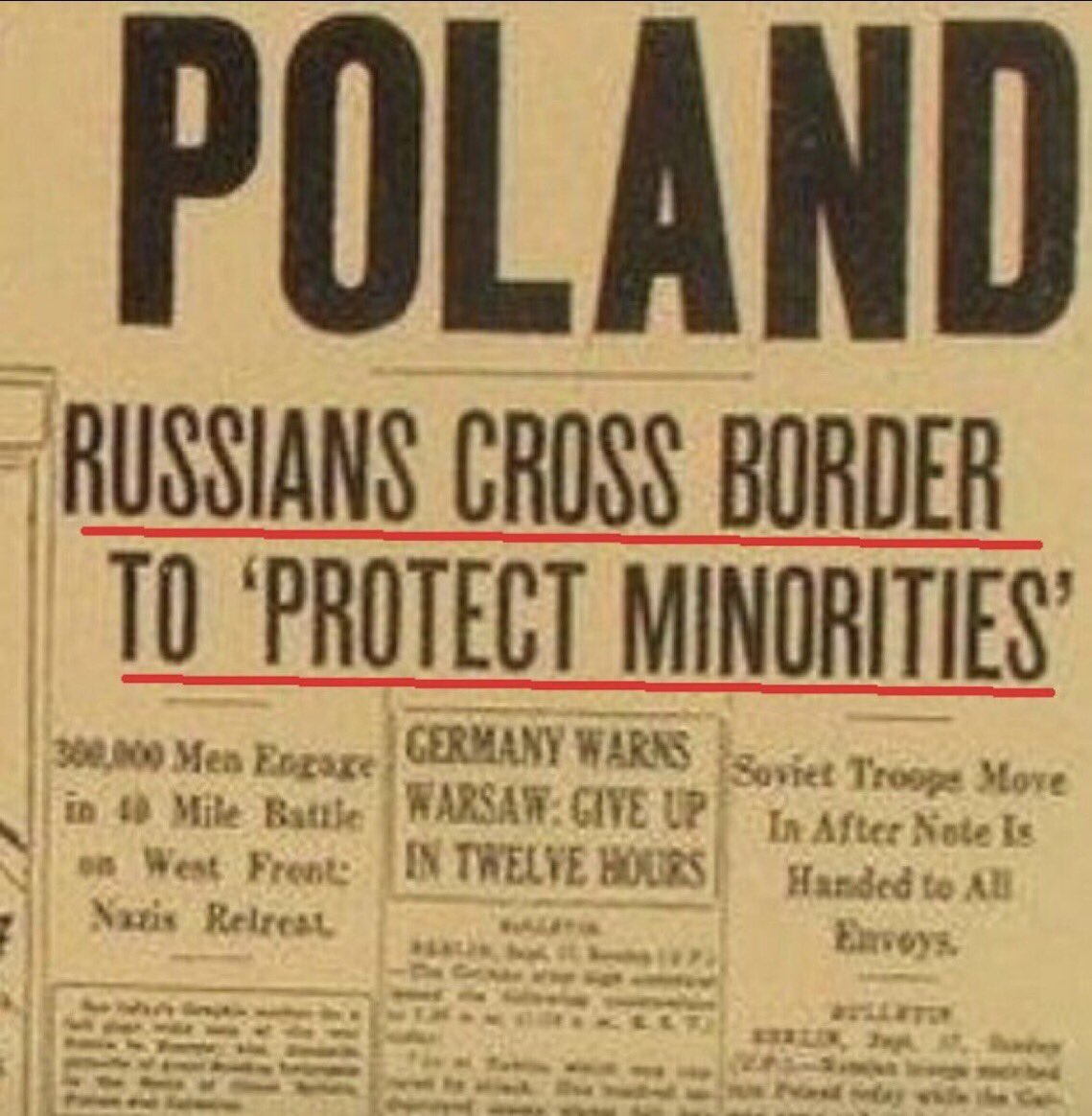 LevHavryliv's tweet image. This was in 1939.

No one would fall for this one in the 21st century. Would they?