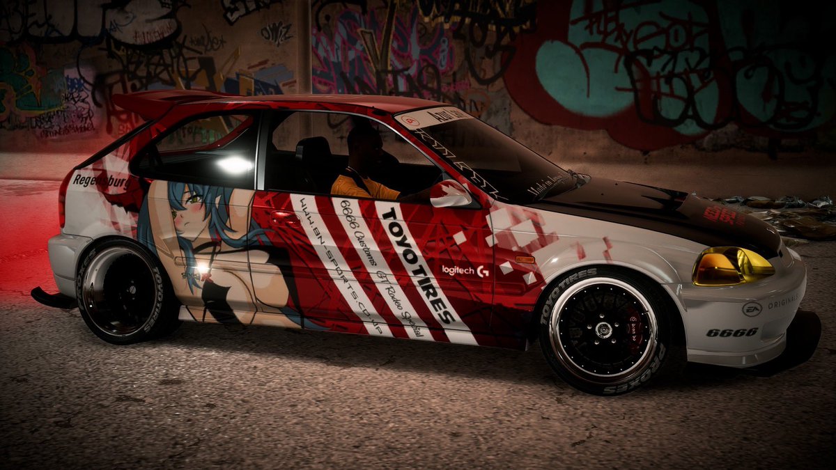 ITASHA_PSN's tweet photo. ニードフォースピードペイバック痛車作ったのだ(*‘ω‘ *)
#アズールレーン
#レーゲンスブルク
#痛車
#NFSpb https://t.co/MrFQqg00xd
