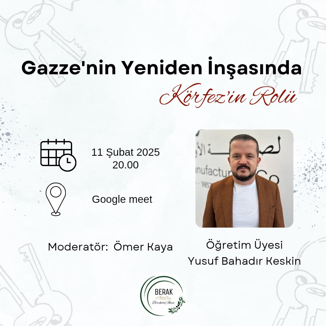 Gazze'de yaşanan asimetrik savaş sonrası varılan ateşkes anlaşmasından sonra en çok akıllara gelen soru, Gazze'nin yeniden inşasında kimler rol oynayacak? 

Körfez ülkelerinin rolünü öğretim üyesi Yusuf Bahadır Keskin ile ele alacağız.

chat.whatsapp.com/EcA0MLkGCNS8q1…