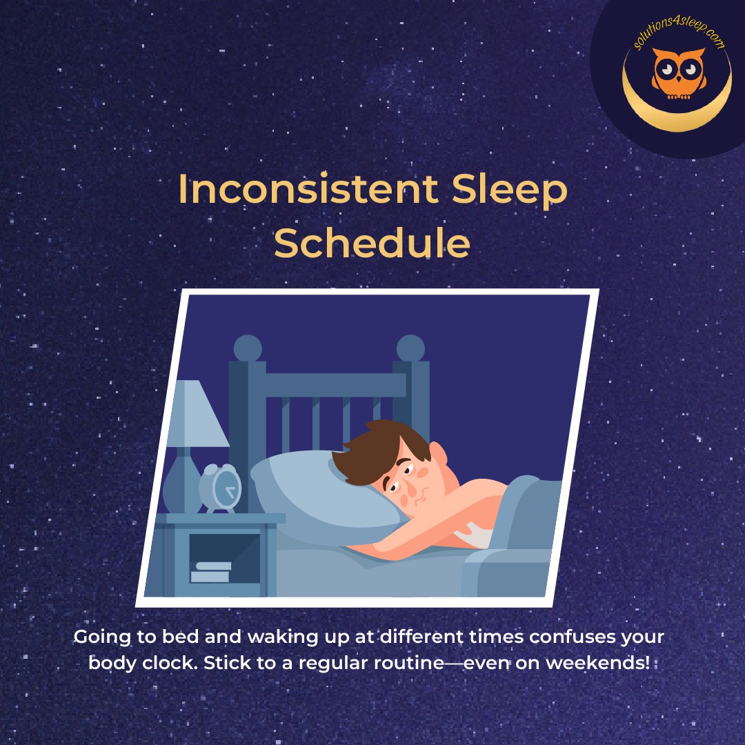 Solutions4Sleep's tweet photo. Struggling with sleep? Your daily routine might be to blame! Late-night screen time, caffeine too close to bedtime, or an inconsistent schedule can all mess with your rest.
@solutions4sleep https://t.co/nsKIIxA27Q