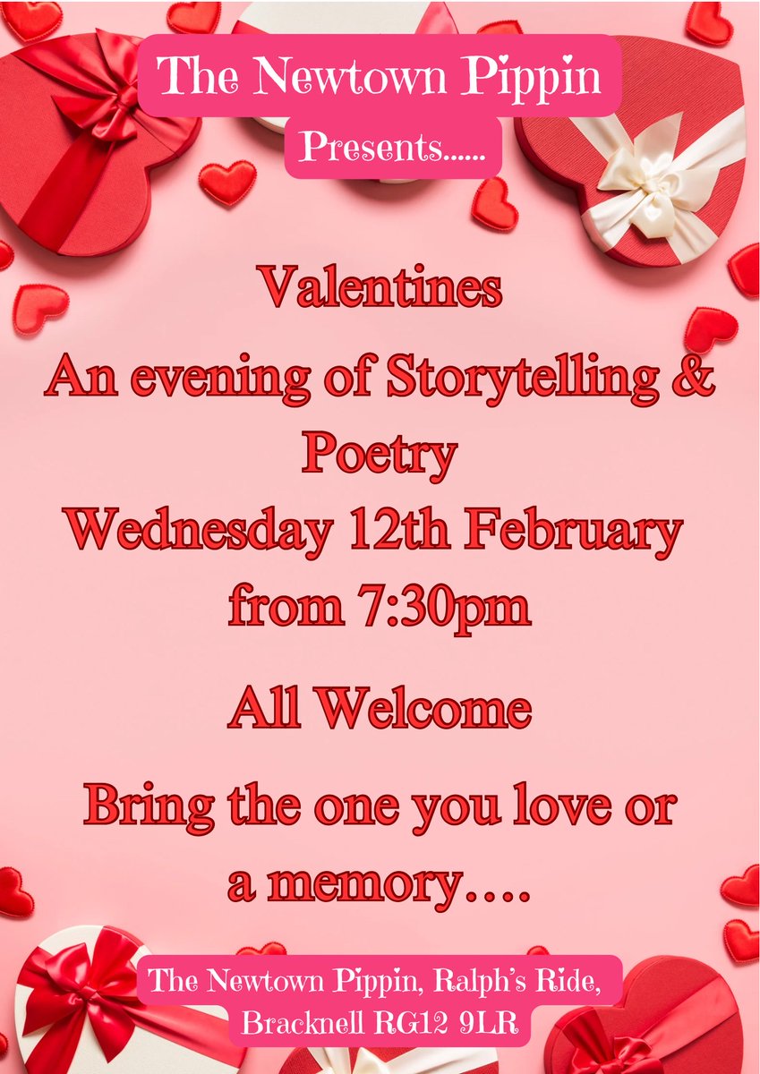 Meanwhile in #bracknell #berkshire 
An evening of #spokenword for #poets #storytellers and more

#openmic so bring your #story or #poem to the Newtown Pipin and share with you  fellow #writers 

#amwritting #writtenword #writerslift