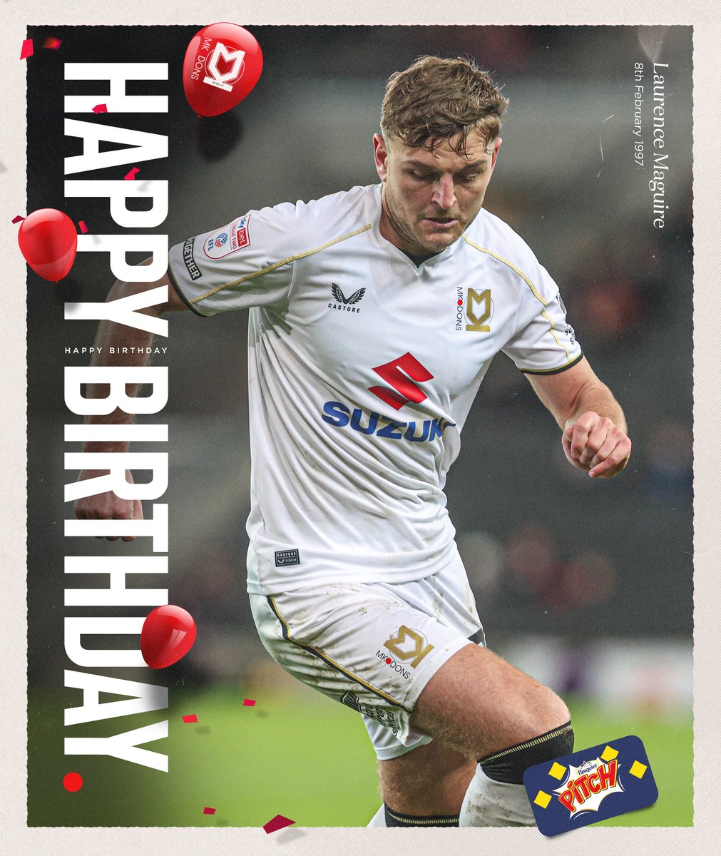 Happy Birthday to #MKDons defender Laurence Maguire 🎉

Have a great day, Loz! 

<a href="/pasquier_uk/">Brioche Pasquier UK</a> 

#COYD