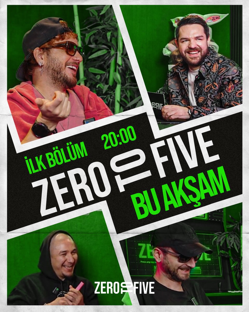 zerotofiveco's tweet photo. Zero to Five bugün yayında! Saat 20.00’de YouTube’da buluşuyoruz, kaçırma! ⚡🎶 #zerotofive https://t.co/R1sfN7d416