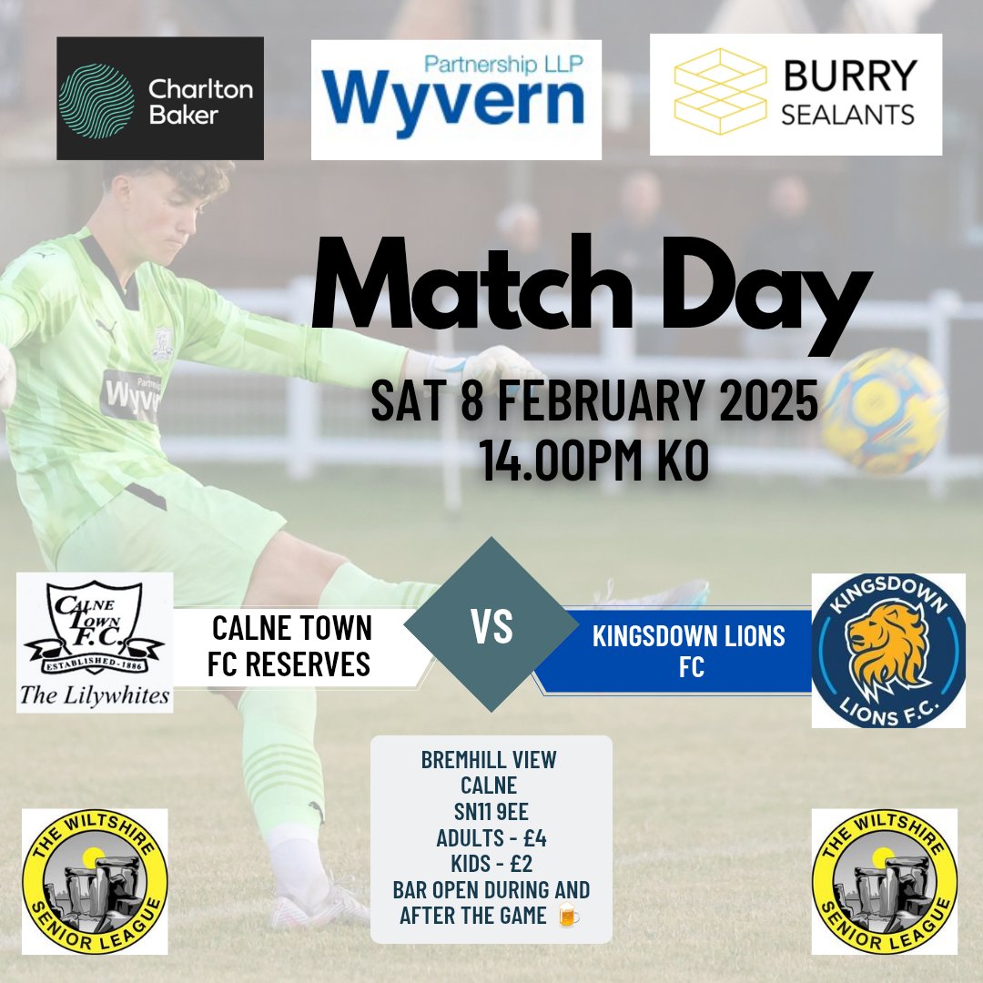 Back in league action today! 

We face @Kingsdownlions at the Bremhill View, in what is poised to be a very competitive game!! 

Get yourself down the View to support the lads! 

Up the Lilywhites ⚪⚫