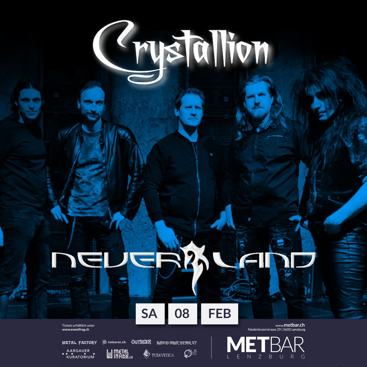 MetalFactoryCH's tweet photo. Heute geht man für Melodic und Power-Metal in die Met-Bar Lenzburg zu Crystallion und Neverland-Metal! #crystallion_official #neverlandmetalband #powermetal #melodicmetal #metbar #lenzburg https://t.co/dsbGldN8gx