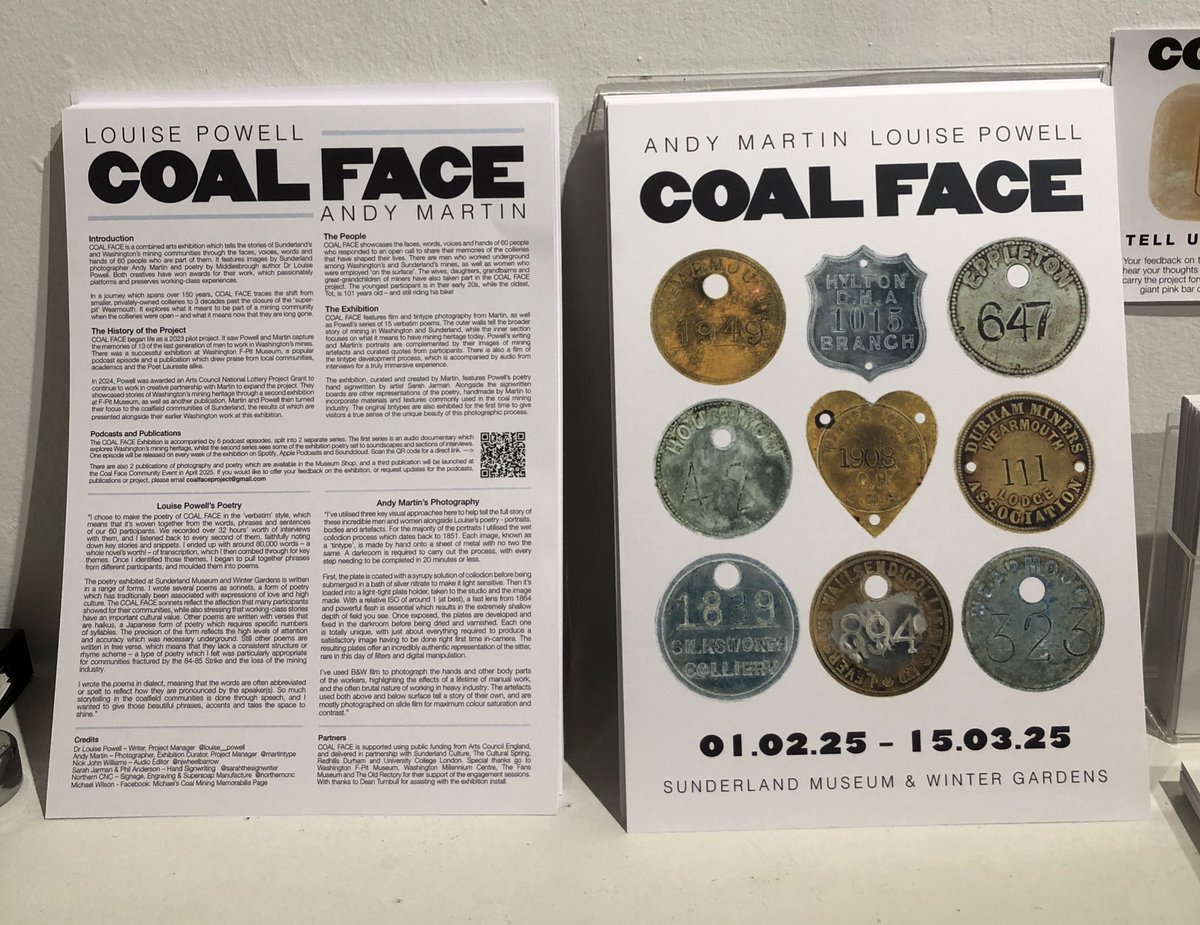 Andy Martin (@martintype) on Twitter photo We’re into week 2 of the COAL FACE exhibition, extremely proud of the work <a href="/louise__powell/">Dr Louise Powell</a> and me have produced together. Hot off the press today are these A3 handouts/posters, free to all visitors. Open today <a href="/SundMuseum/">Sunderland Museum</a> until 4pm. Free entry! We’re into week 2 of the COAL FACE exhibition, extremely proud of the work <a href="/louise__powell/">Dr Louise Powell</a> and me have produced together. Hot off the press today are these A3 handouts/posters, free to all visitors. Open today <a href="/SundMuseum/">Sunderland Museum</a> until 4pm. Free entry!