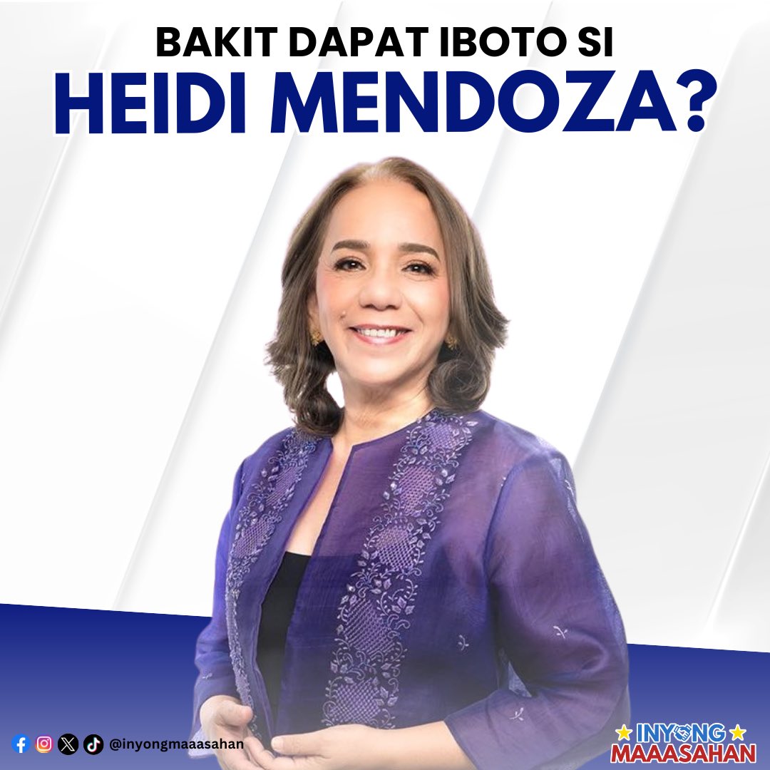 inyongmaaasahan's tweet photo. BAKIT DAPAT IBOTO SI HEIDI MENDOZA?

Kailangan natin ng accountant sa Senado. Sa nakalipas na mgga taon, ang pangunahing problema ng gobyerno ay korapsyon. Palagi na lamang nawawalan ng pondo ang gobyerno at hindi nagagamit ng wasto ang mga budget. https://t.co/tgy8OdFFuF