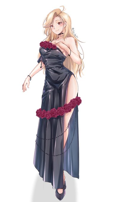 「OC習作」金髪ドレスの子 