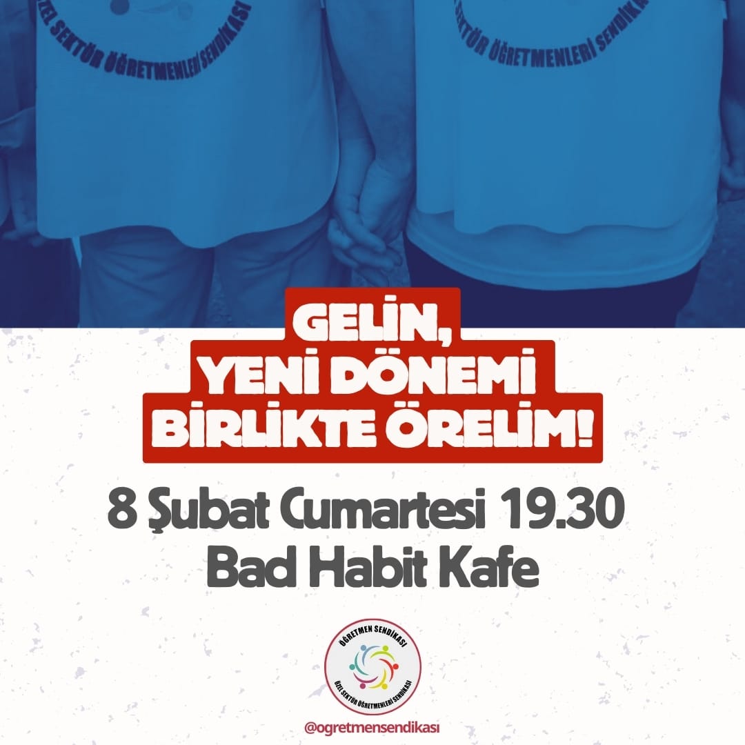Bursa | 
Öğretmenim,

Birlikte daha güçlü, daha bilinçli bir sendikal hareket için şimdi harekete geçme zamanı! Genel Kurulumuzu coşkuyla tamamladık, şimdi ise yeni dönemde hedeflerimizi belirleyip güçlü adımlar atma zamanı. 
İlimizde ihtiyaçlarımızı tespit edecek, sendikal