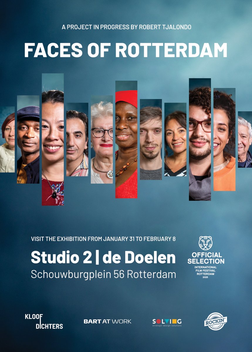 Ro_Bird's tweet photo. 🔹Vandaag is de laatste dag van de expositie van mijn ongoing project #FacesofRotterdam! 📸🎥
✨ 30 foto’s en een korte film te zien bij @IFFR in Studio 2, de Doelen.

https://t.co/r0jXcSkEwq

#IFFR #InternationalFilmFestivalRotterdam #Rotterdam #Diversiteit #Fotografie https://t.co/bfCX8LtgIz