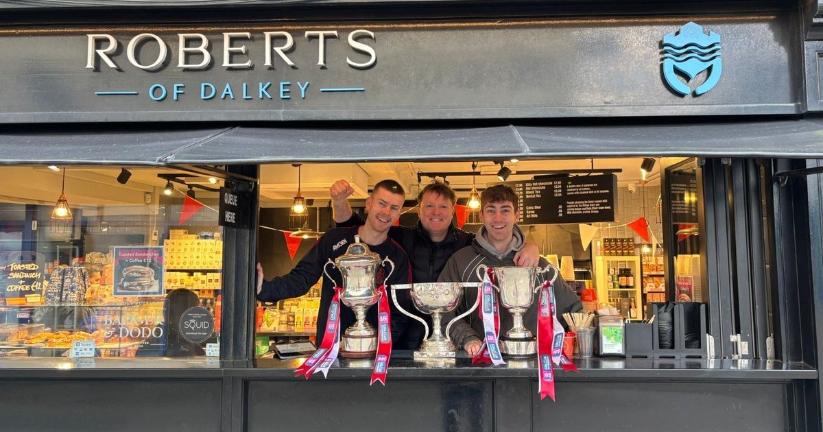 <a href="/CualaCLG/">Cuala GAA</a> abú. <a href="/RobertsofDalkey/">Roberts of Dalkey</a> Delighted to get a call from Cal Doran and Kel Cunningham with the Dublin, Leinster and All Ireland Senior Football Cups 👍💪