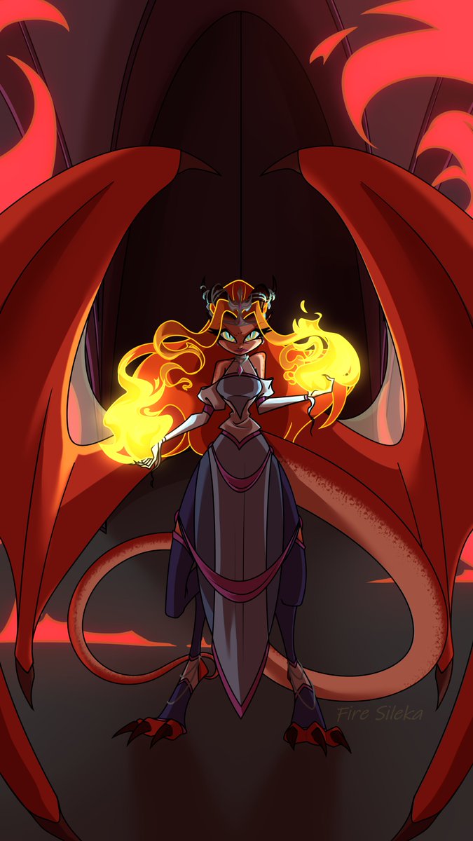 fire_sileka's tweet image. "You can't destroy my kingdom anymore"
Art with Bloom in my fantasy version
#Winx #WinxClub