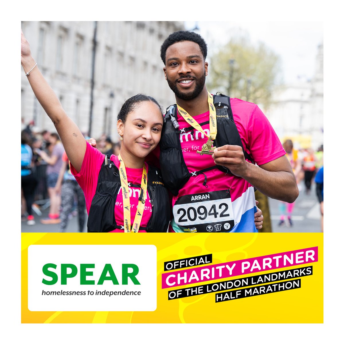 Take on your next running challenge with SPEAR! Sign up by 12 February to be part of #TeamSPEAR at the London Landmarks Half Marathon on 6 April 2025 🏃‍♀️

We have a limited number of places in this special event. 

spearlondon.org/event/london-l…

#LLHM2025 #LLHM #Running #HalfMarathon