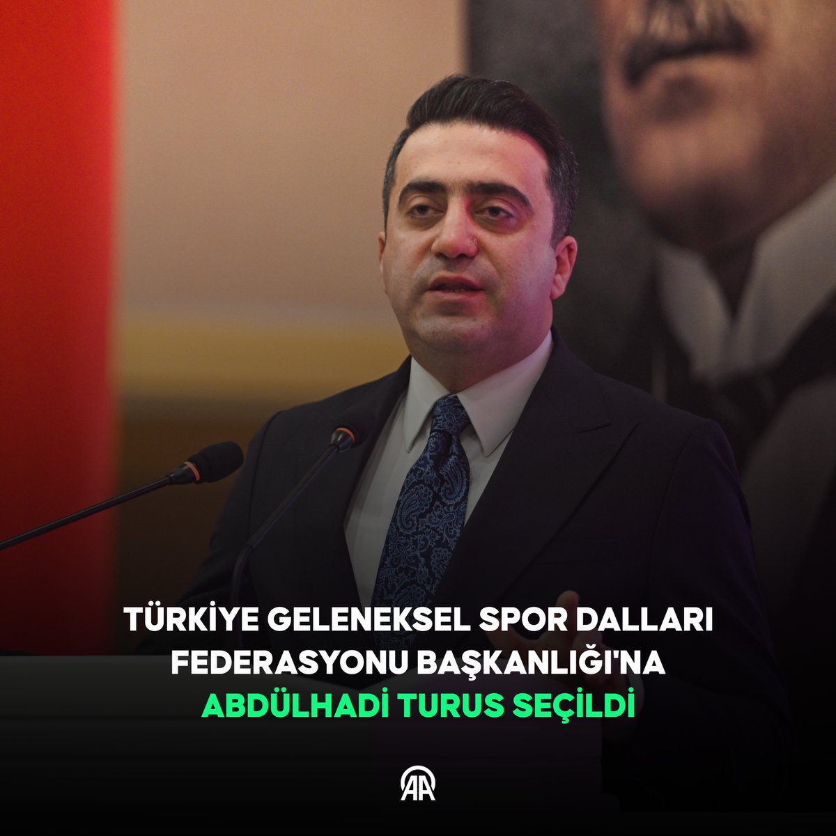 aa_spor's tweet photo. 🔹 Türkiye Geleneksel Spor Dalları Federasyonu Başkanlığı'na seçilen Abdülhadi Turus:

💬 "Popüler kültere karşı bizim asil kültürümüzü yukarılara, geleceğe taşımak için hep birlikte mücadele edeceğiz" https://t.co/4X9jjz2Bhn https://t.co/uc9YeWfUiI