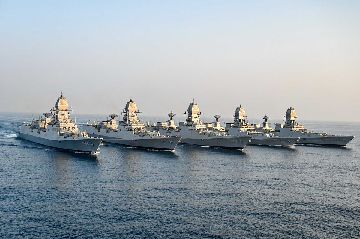 NavalSyndicate's tweet photo. TROPEX 25, the Indian Navy's major maritime exercise, is underway in the Indian Ocean.
It involves a wide range of naval assets, including the aircraft carrier INS Vikrant, submarines, and aircraft, along with elements from the Army and Air Force.
#TROPEX25 https://t.co/EBopf1PC7C
