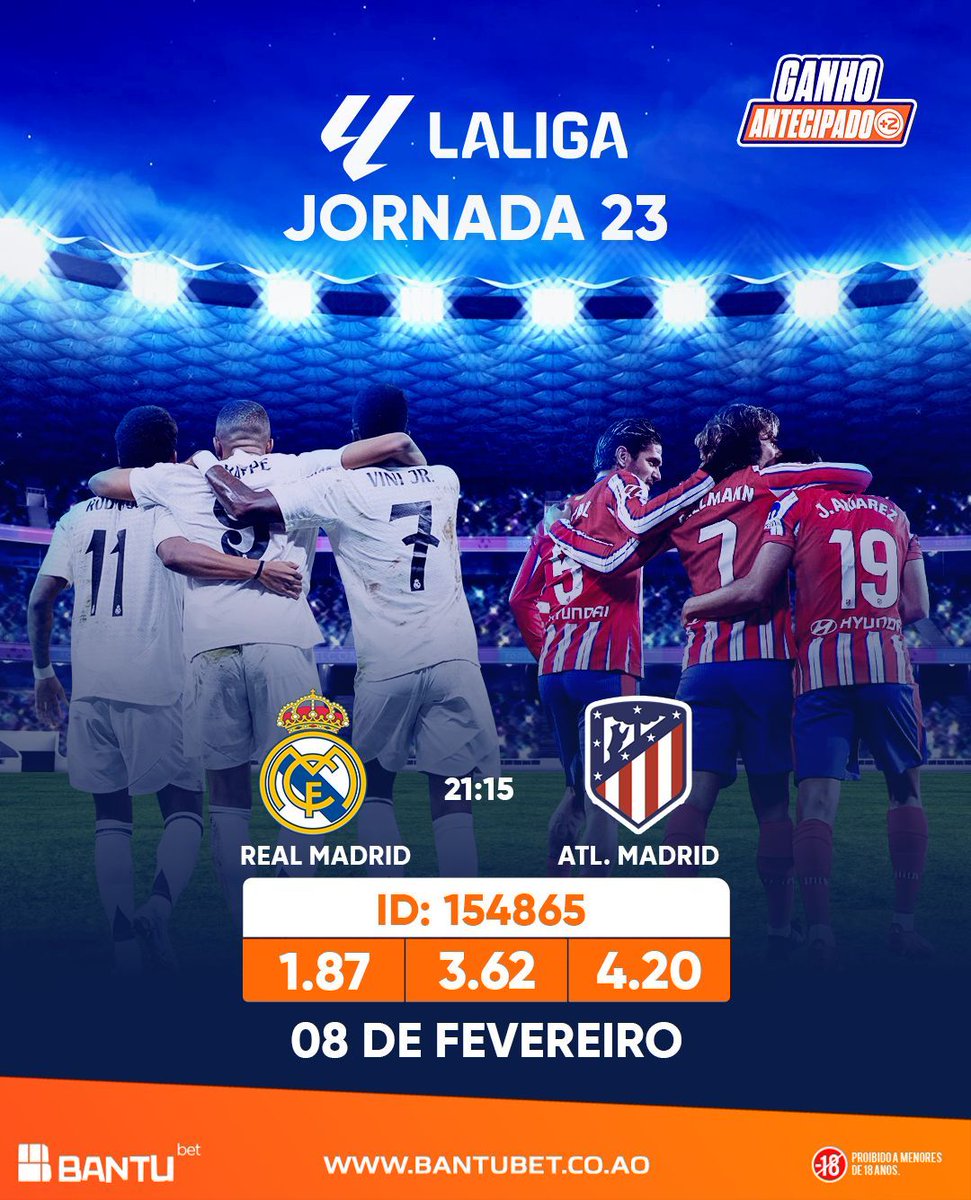 🤩Confronto de Madrid🤩
Prepara-te para uma partida decisiva e cheia de emoção🔥😌

Quem vai para próxima fase? Atlético de Madrid Real Madrid 🤷‍♂️