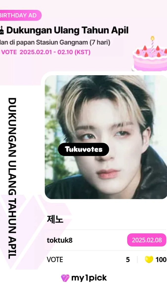 TokTukvotes's tweet image. Done for #JENO

Thank you everyone for participating in this deal 💖

#TokTukvotes_proof