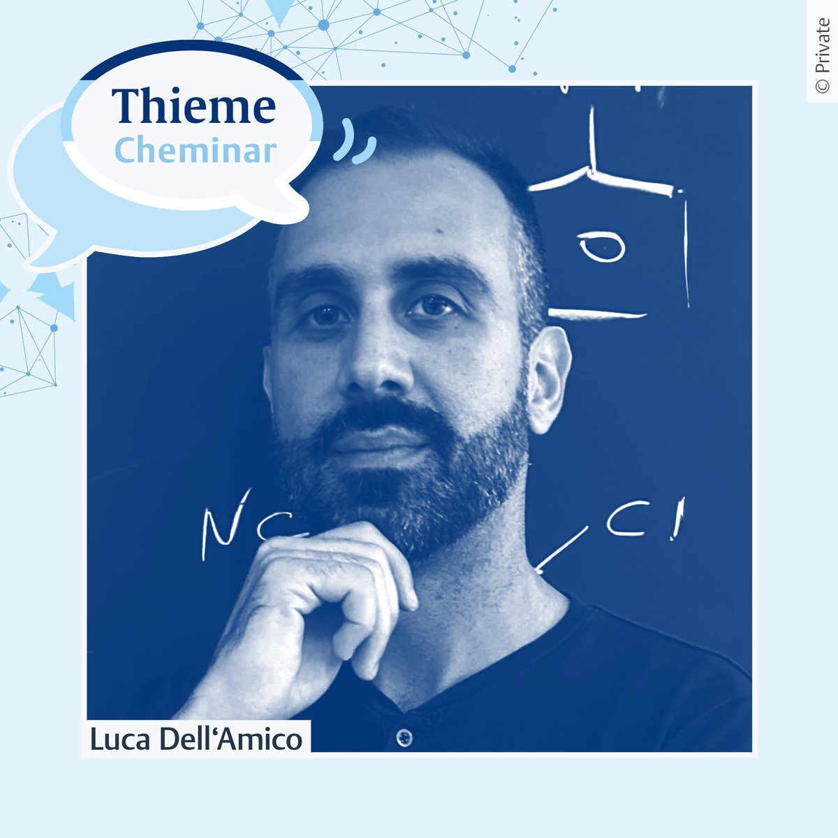 Chemistry at Thieme (@thiemechemistry) on Twitter photo 📆👨🔬 <a href="/LucaDellAmicoLD/">Luca Dell'Amico</a> will share insights on “Design and Development of Novel #PhotocatalyticSystems: From Energy-Transfer to Electron-Transfer Processes” in our next #Cheminar on Feb. 12 at 2 PM (CET).
Register today! 👉 brnw.ch/21wQyDS
#radicalchemistry #radchem 📆👨🔬 <a href="/LucaDellAmicoLD/">Luca Dell'Amico</a> will share insights on “Design and Development of Novel #PhotocatalyticSystems: From Energy-Transfer to Electron-Transfer Processes” in our next #Cheminar on Feb. 12 at 2 PM (CET).
Register today! 👉 brnw.ch/21wQyDS
#radicalchemistry #radchem