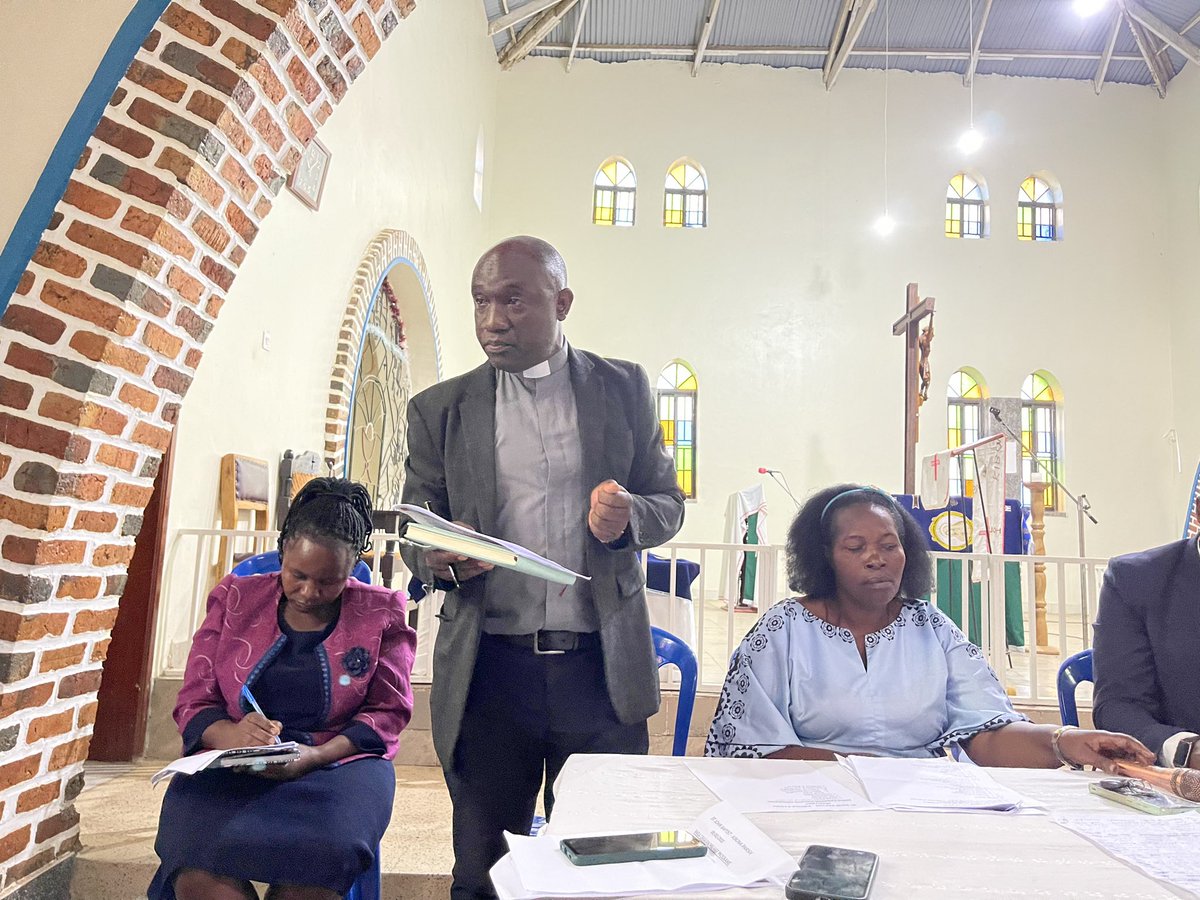 AMDAUganda's tweet photo. The team has met with Parish Priests and leaders of Kibona and Katukuru Parishes. 
Next stop, Nyamitanga Cathedral. 
#AMDACaravan2025 Pre-visit. https://t.co/bfLsBbNquz