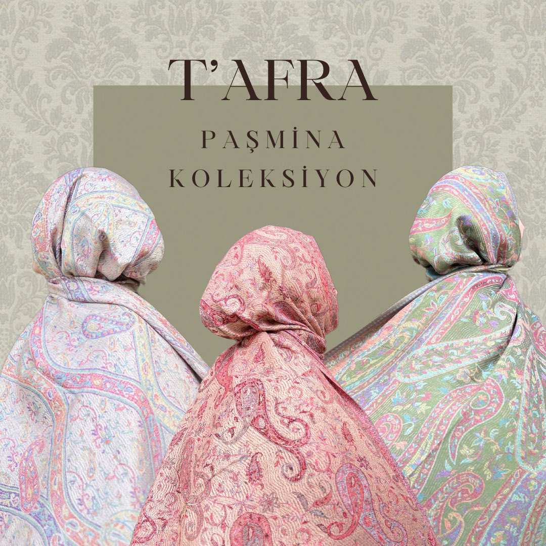 T’afra “Paşmina Koleksiyon” ile sizlerle. Hafif ve rahat yapısıyla size eşlik edecek modellerimiz şimdi Shopier’de! ✨🌺

Şal olarak kullanabileceğiniz gibi omuz şalı olarak da kombinlerinizi tamamlayabilirsiniz! 💫