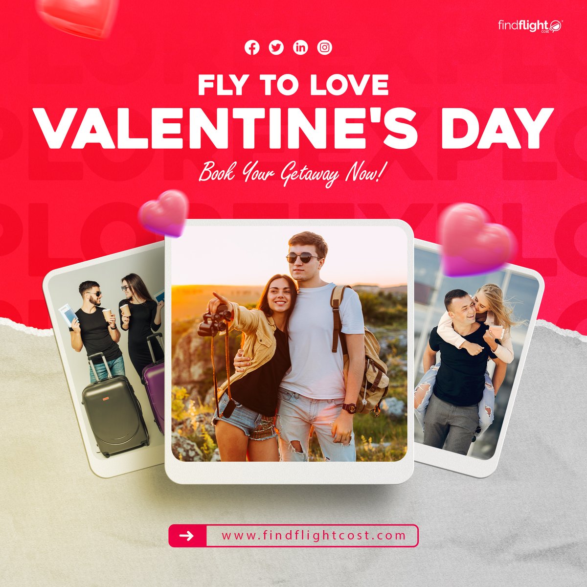 findflightcost's tweet photo. Love is in the air! 💕 Celebrate this Valentine's Day with a dreamy getaway to the most romantic destinations....
Contact Us For More Details....
📞 855-316-3715
🌐 https://t.co/uy0iM1Ziis
#travel #valentinesday #love #couples #flight #airlines #flightticket #flightbooking https://t.co/Zgv5Kyww2K