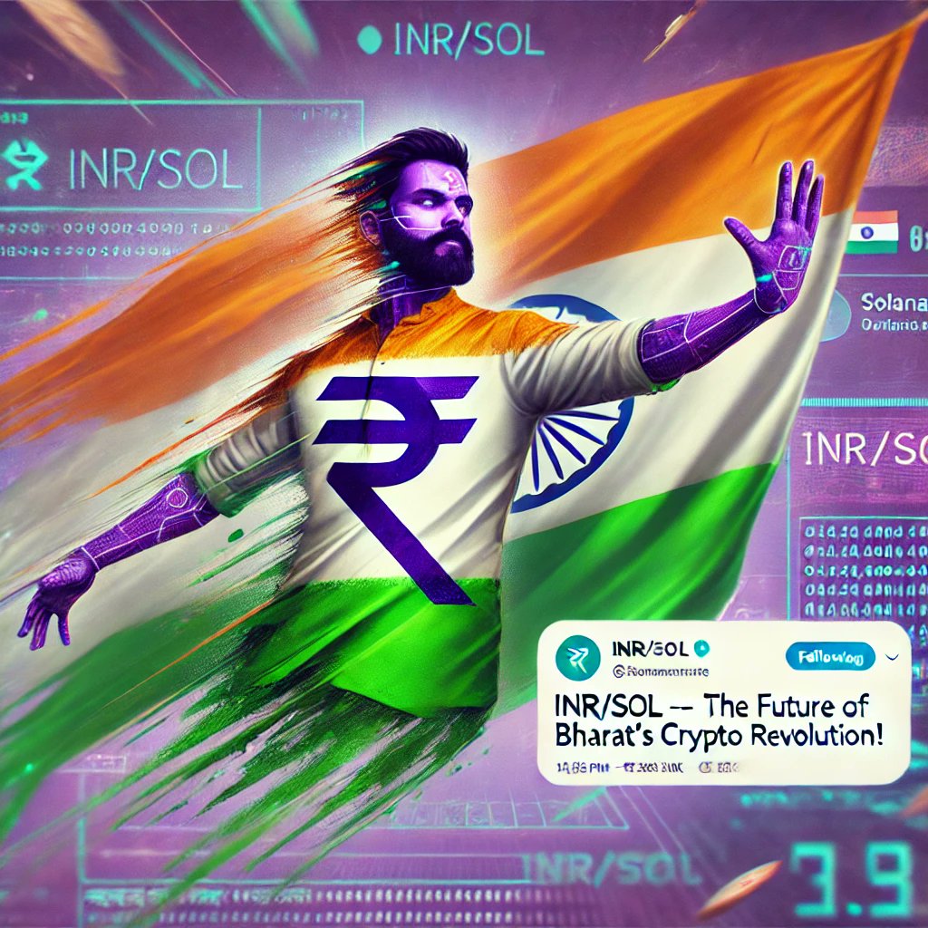 inrsol_token's tweet photo. 🚀 INR/SOL - The Future of Bharat’s Crypto Revolution! 🇮🇳💎
The first-ever INR/SOL meme coin is here to bridge Indian finance with the Solana blockchain! 🌍⚡
#INRSOL #CryptoBharat #Solana #MemeCoin #Web3India https://t.co/QLmn7DSfS1