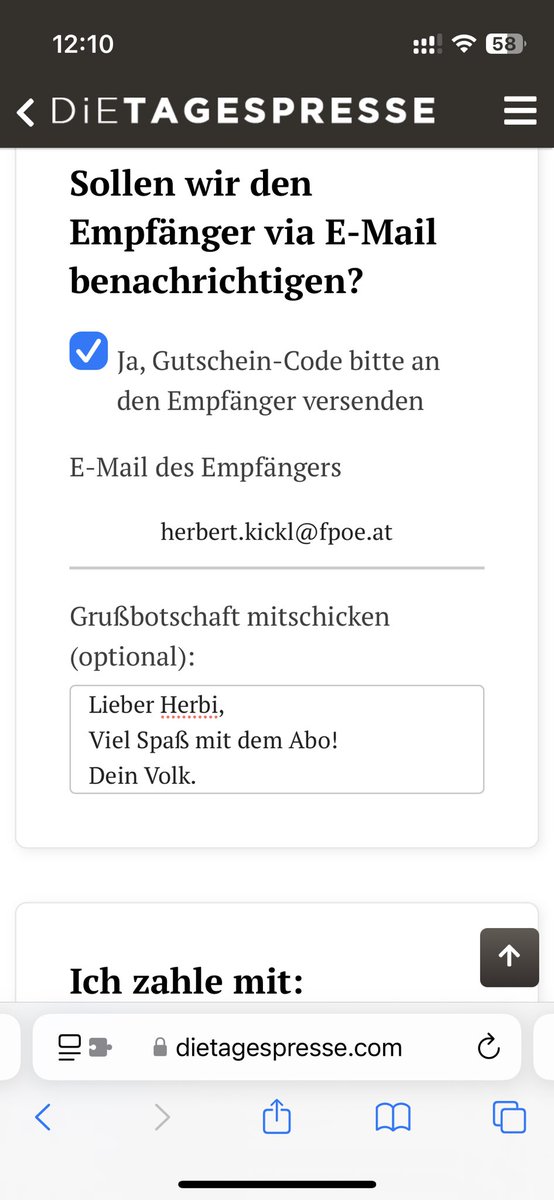 Matthias Revers (@mattrevers) on Twitter photo Ich habe gerade dem künftigen Volkskanzler ein Tagespresse Jahresbo geschenkt (Hintergrund: dietagespresse.com/100-000-euro...). <a href="/DieTagespresse/">Die Tagespresse</a> Ich habe gerade dem künftigen Volkskanzler ein Tagespresse Jahresbo geschenkt (Hintergrund: dietagespresse.com/100-000-euro...). <a href="/DieTagespresse/">Die Tagespresse</a>