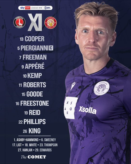 Starting XI 13 Cooper 5 Piergianni 7 Freeman 9 Appr 10 Kemp 11 Roberts 15 Goode 16 Freestone 19 Reid 22 Phillips 26 King Subs 1 Ashby-Hammond 6 Sweeney 17 List 18 White 23 Thompson 27 Hanlan 29 Edwards