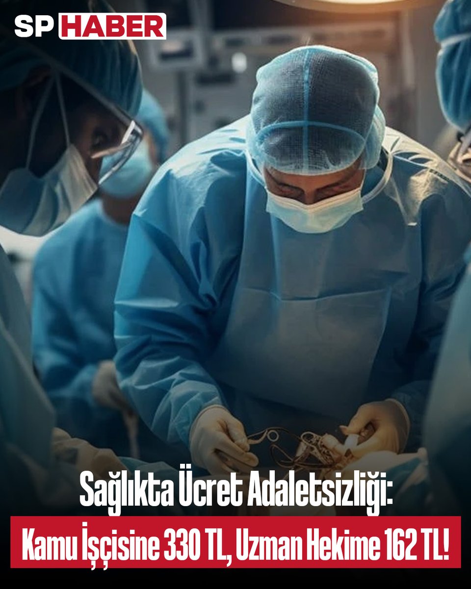 📢 Sağlıkta Ücret Adaletsizliği: Kamu İşçisine 330 TL, Uzman Hekime 162 TL!

Sağlık çalışanlarının fazla mesai ücretlerindeki dengesizlik tepki çekiyor! Kamu işçileri saatlik 330 TL alırken, uzman hekimler 162 TL, pratisyen hekimler 146 TL, hemşireler ise sadece 101 TL alıyor!