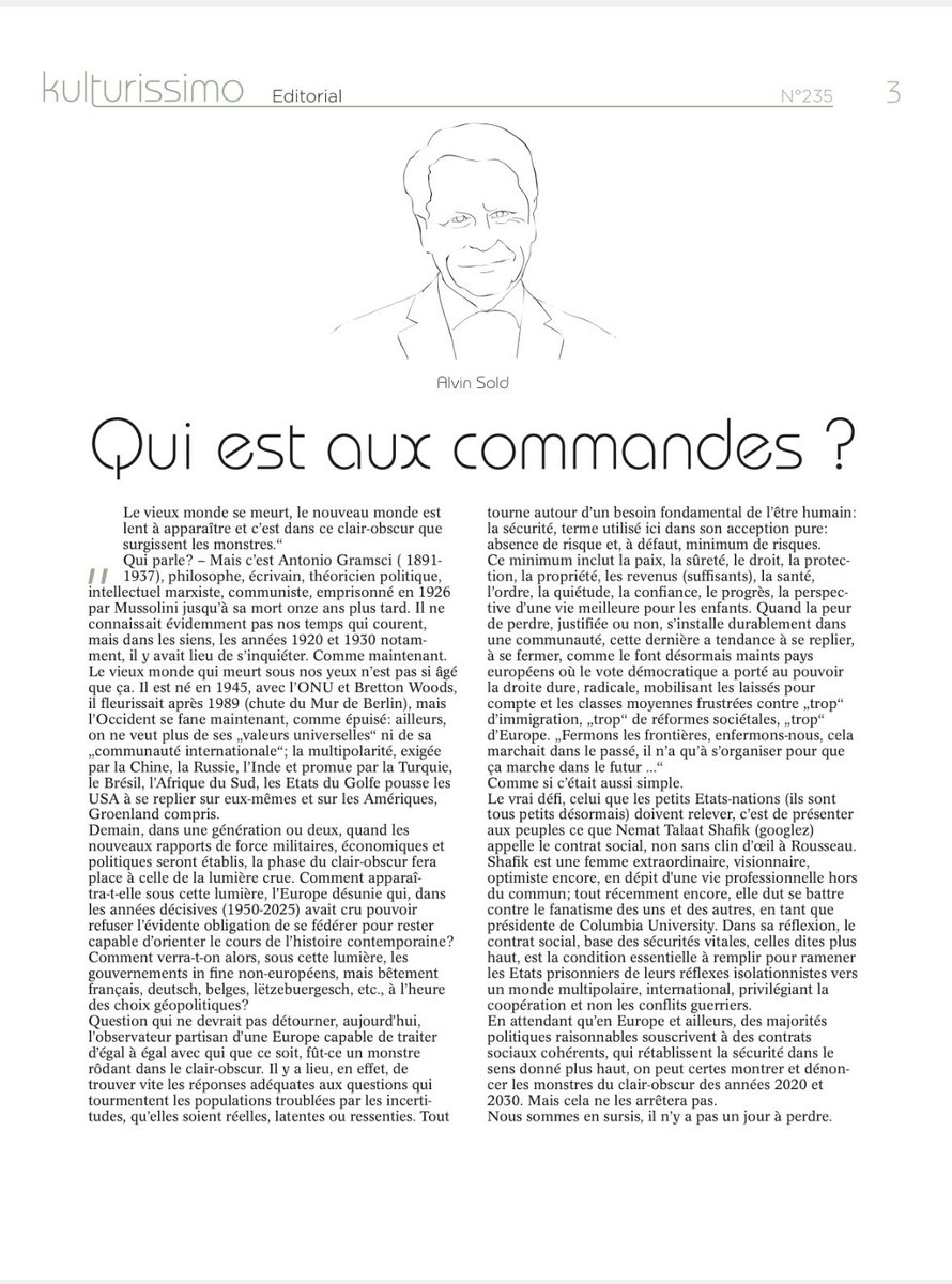 SoldAlvin's tweet image. Mon édito ( kulturissimo, Tageblatt) de ce samedi ne va pas plaire à tout le monde.