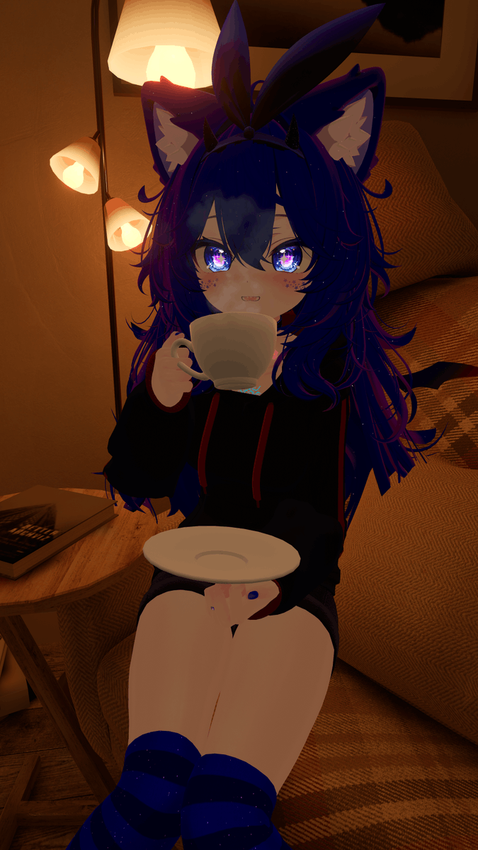 Paynee05's tweet photo. Coffeeeee~ 

Pictures by @LucidLuminary 

#vtuber #vrchat https://t.co/tPHSfLX5QD