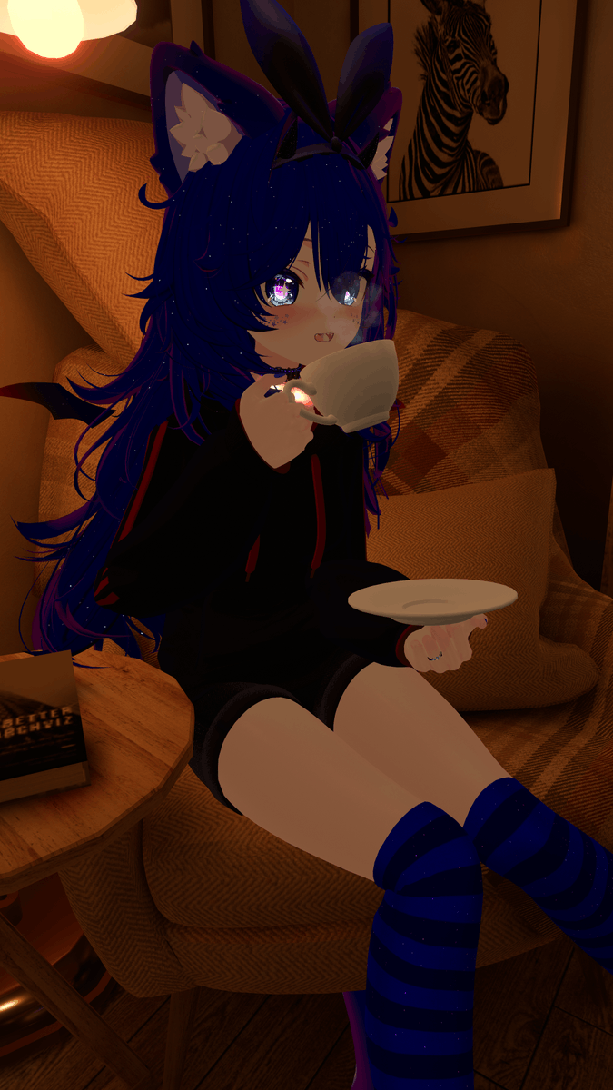 Paynee05's tweet photo. Coffeeeee~ 

Pictures by @LucidLuminary 

#vtuber #vrchat https://t.co/tPHSfLX5QD