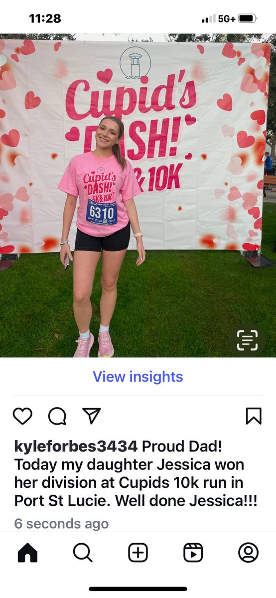 Today my daughter Jessica won her division in the Cupid Dash 10k in Port St Lucie!
Way to go Jessica !