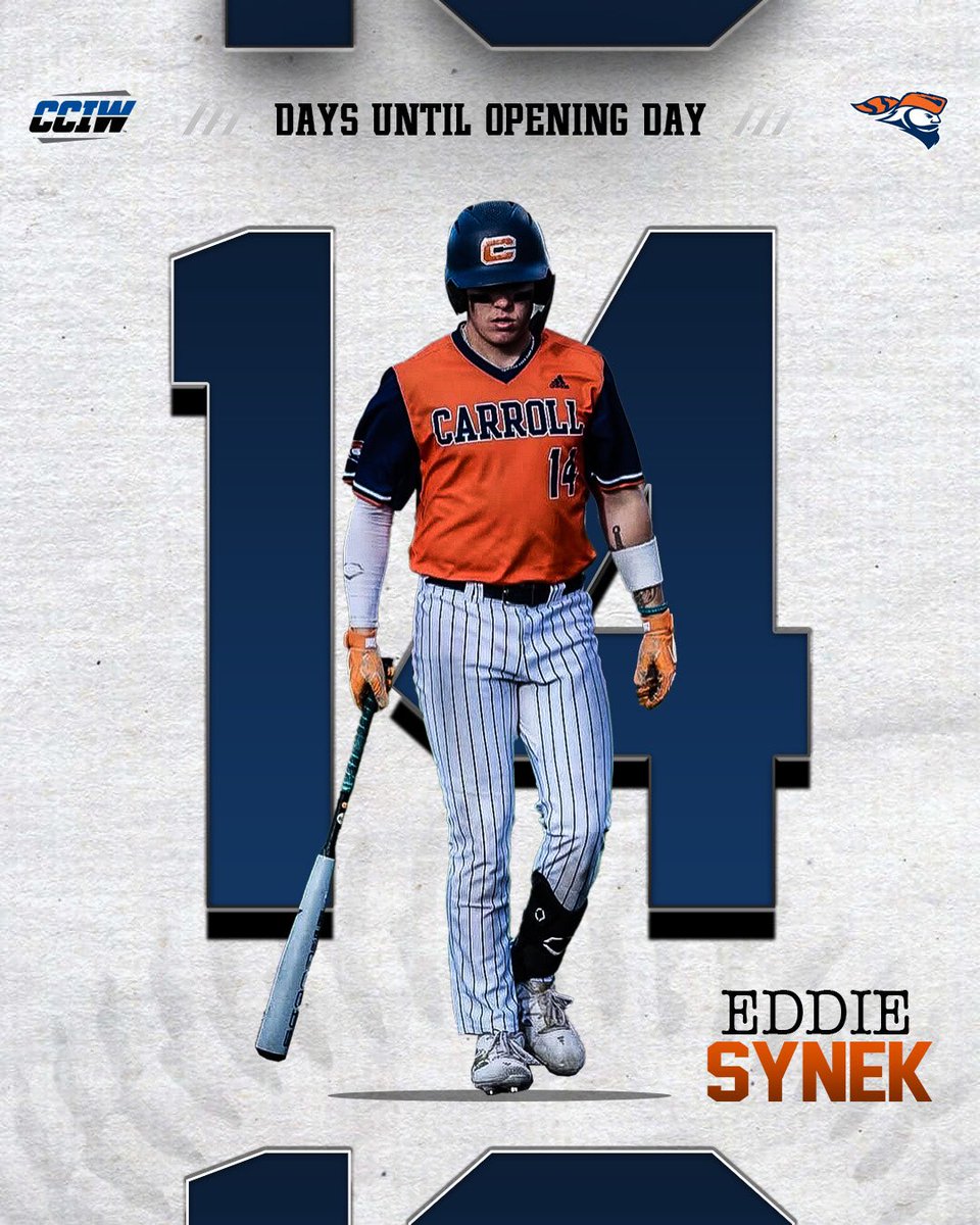 Roadtrip in only 1️⃣4️⃣ days‼️⚾️ #carrollbaseball #openingday #countdown