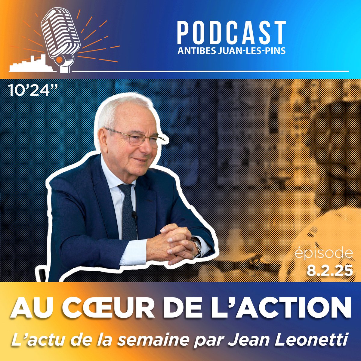 PODCAST #1
 
🎙️ Au Cœur de l’Action : c’est le nouveau podcast d’#Antibes Juan-les-Pins.

🗓️ Chaque samedi, Jean Leonetti vous partage son regard sur l’actualité de la semaine.

🛜  Une nouvelle façon de rester connecté à la Ville. 

🎧 Disponible sur le web 👉